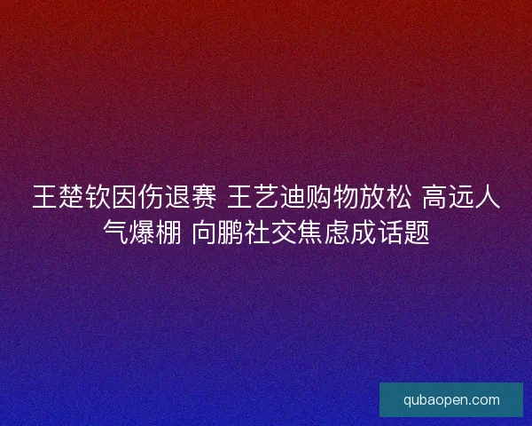 王楚钦因伤退赛 王艺迪购物放松 高远人气爆棚 向鹏社交焦虑成话题